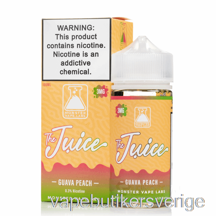 Vape Sverige Guava Persika - Juicen - 100ml 3mg